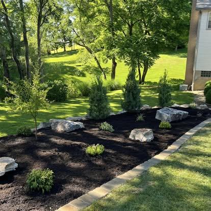 Stone patio and walkway under construction