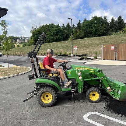 Professional landscaping equipment ready for service